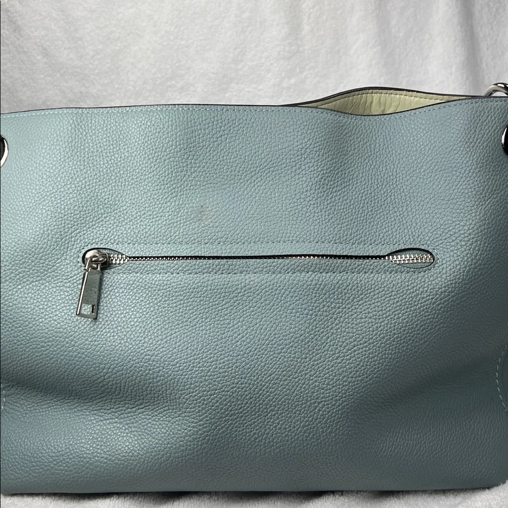 Coach 2019 Light Blue Shoulder Bag with Floral Scarf - Picture 12 of 15